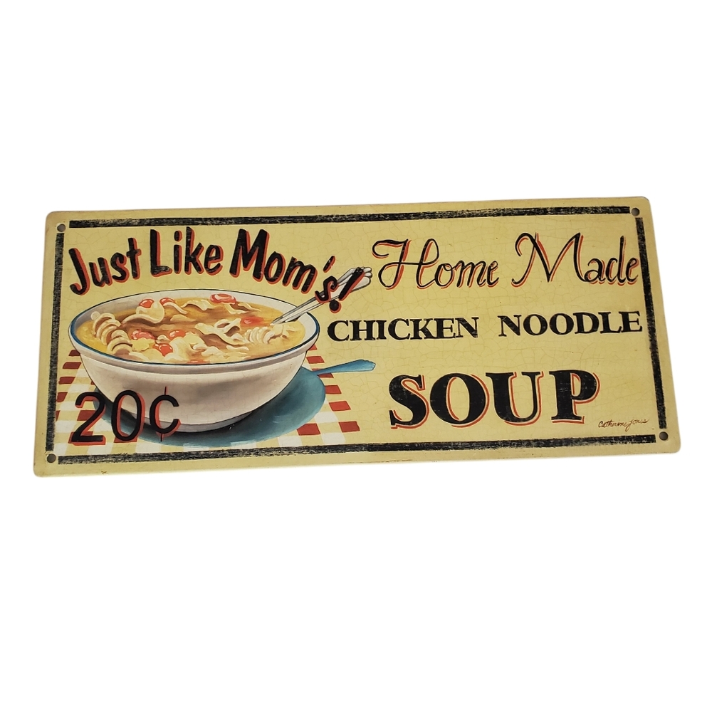 Metal Sign Chicken Noodle VTG Stlye Kitchen Decor